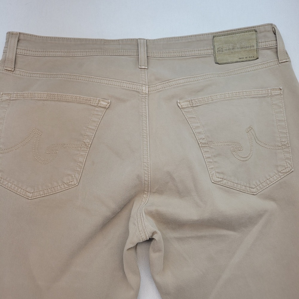 AG Adriano Goldschmied The Protege Pants Mens 36x31* Tan Straight Leg Khaki USA - Picture 4 of 12